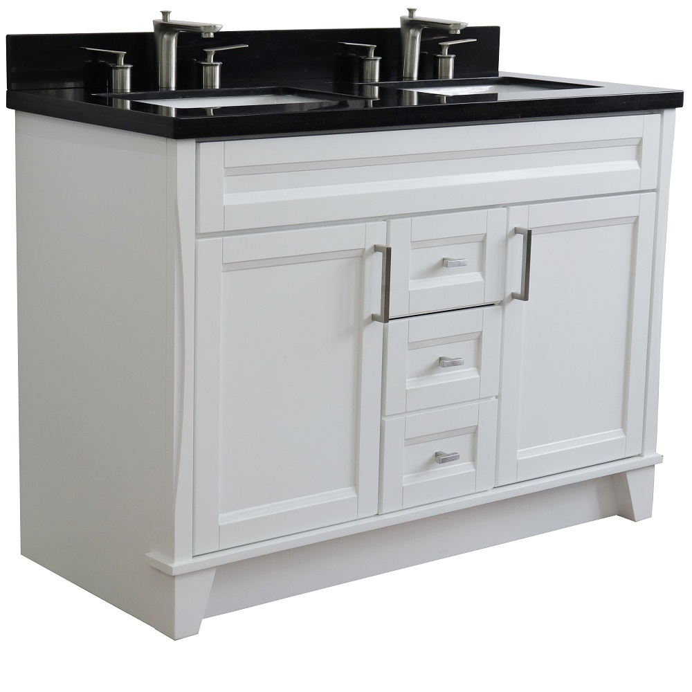 48" Double Sink Vanity in White Finish with Countertop and Sink Options